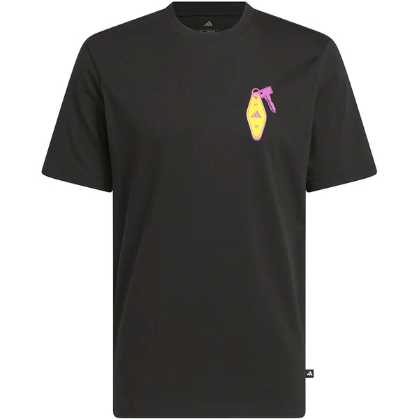 ADIDAS MENS'S GOLF T-SHIRT CHIP IN NYC GRAPHIC TEE- BLACK
