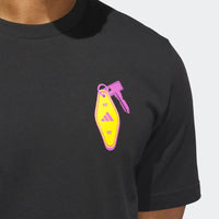 ADIDAS MENS'S GOLF T-SHIRT CHIP IN NYC GRAPHIC TEE- BLACK