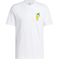 ADIDAS MENS'S GOLF T-SHIRT CHIP IN NYC GRAPHIC TEE- WHITE