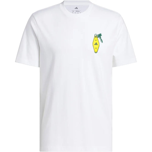 ADIDAS MENS'S GOLF T-SHIRT CHIP IN NYC GRAPHIC TEE- WHITE