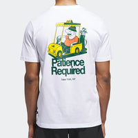 ADIDAS MENS'S GOLF T-SHIRT CHIP IN NYC GRAPHIC TEE- WHITE