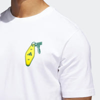 ADIDAS MENS'S GOLF T-SHIRT CHIP IN NYC GRAPHIC TEE- WHITE
