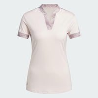 ADIDAS WOMEN'S ULTIMATE365 PRINTED SHORT SLEEVE - PUTTY MAUVE