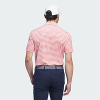 ADIDAS MEN'S ULTIMATE365 MESH PRINT POLO - PRELOVED SCARLET/IVORY