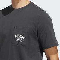 ADIDAS MEN'S BALL RETRIEVAL GRAPHIC POCKET TEE - CARBON