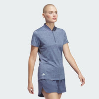 ADIDAS WOMEN'S ULTIMATE365 JACQUARD POLO SHIRT - PRELOVED INK