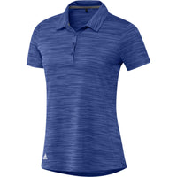 ADIDAS WOMEN'S SPACE-DYED GOLF POLO SHIRT - NAVY