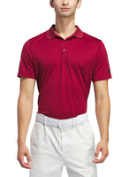 ADIDAS MEN'S CORE ADIDAS PERFORMANCE PRIMEGREEN POLO SHIRT - BURGUNDY