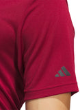 ADIDAS MEN'S CORE ADIDAS PERFORMANCE PRIMEGREEN POLO SHIRT - BURGUNDY