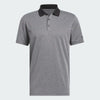 ADIDAS MEN'S ADI PERFORMANCE HEATHERED GOLF POLO SHIRT - BLACK MELANGE