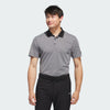 ADIDAS MEN'S ADI PERFORMANCE HEATHERED GOLF POLO SHIRT - BLACK MELANGE