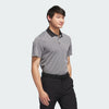 ADIDAS MEN'S ADI PERFORMANCE HEATHERED GOLF POLO SHIRT - BLACK MELANGE