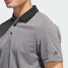 ADIDAS MEN'S ADI PERFORMANCE HEATHERED GOLF POLO SHIRT - BLACK MELANGE