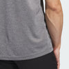 ADIDAS MEN'S ADI PERFORMANCE HEATHERED GOLF POLO SHIRT - BLACK MELANGE