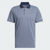 ADIDAS MEN'S ADI PERFORMANCE HEATHERED GOLF POLO SHIRT - COLLEGIATE NAVY