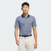 ADIDAS MEN'S ADI PERFORMANCE HEATHERED GOLF POLO SHIRT - COLLEGIATE NAVY