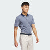ADIDAS MEN'S ADI PERFORMANCE HEATHERED GOLF POLO SHIRT - COLLEGIATE NAVY