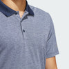 ADIDAS MEN'S ADI PERFORMANCE HEATHERED GOLF POLO SHIRT - COLLEGIATE NAVY