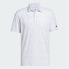 ADIDAS MEN'S ULTIMATE365 TANGO CLIMACOOL PRINTED MESH GOLF POLO SHIRT - WHITE/DUSKY PETROL