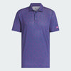 ADIDAS MENS ULTIMATE365 CLIMACOOL TANGO PRINT MESH GOLF POLO SHIRT - DUSKY PETROL/LUCID PINK
