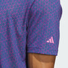 ADIDAS MENS ULTIMATE365 CLIMACOOL TANGO PRINT MESH GOLF POLO SHIRT - DUSKY PETROL/LUCID PINK