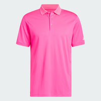 ADIDAS MEN'S CORE ADIDAS PERFORMANCE PRIMEGREEN POLO SHIRT - SOLAR PINK