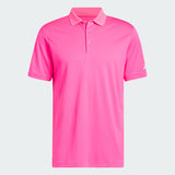 ADIDAS MEN'S CORE ADIDAS PERFORMANCE PRIMEGREEN POLO SHIRT - SOLAR PINK