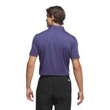ADIDAS MENS TEXTURED GOLF POLO SHIRT - DUAL INDIGO/BLACK