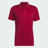 ADIDAS MEN'S CORE ADIDAS PERFORMANCE PRIMEGREEN POLO SHIRT - BURGUNDY