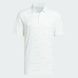 ADIDAS MEN'S ULTIMATE MESH PRINT GOLF POLO SHIRT - WHITE