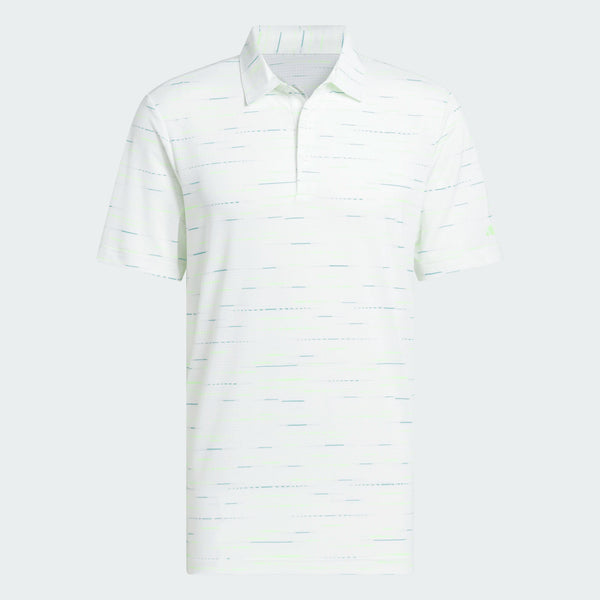 ADIDAS MEN'S ULTIMATE MESH PRINT GOLF POLO SHIRT - WHITE