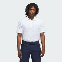 ADIDAS MEN'S ULTIMATE MESH PRINT GOLF POLO SHIRT - WHITE
