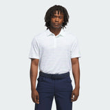 ADIDAS MEN'S ULTIMATE MESH PRINT GOLF POLO SHIRT - WHITE