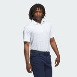ADIDAS MEN'S ULTIMATE MESH PRINT GOLF POLO SHIRT - WHITE