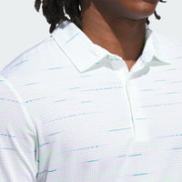 ADIDAS MEN'S ULTIMATE MESH PRINT GOLF POLO SHIRT - WHITE