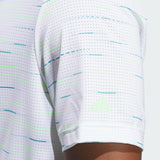 ADIDAS MEN'S ULTIMATE MESH PRINT GOLF POLO SHIRT - WHITE