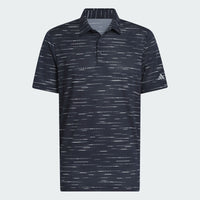 ADIDAS MEN'S ULTIMATE MESH PRINT GOLF POLO SHIRT - COLLEGIATE NAVY