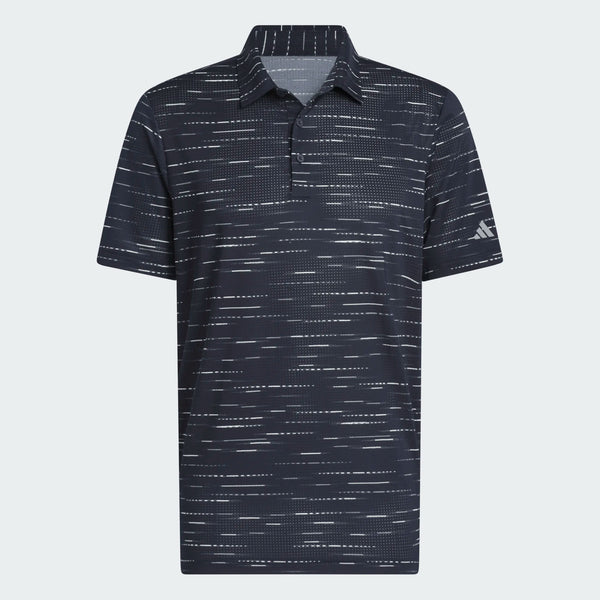 ADIDAS MEN'S ULTIMATE MESH PRINT GOLF POLO SHIRT - COLLEGIATE NAVY