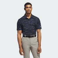ADIDAS MEN'S ULTIMATE MESH PRINT GOLF POLO SHIRT - COLLEGIATE NAVY