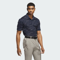 ADIDAS MEN'S ULTIMATE MESH PRINT GOLF POLO SHIRT - COLLEGIATE NAVY
