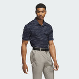 ADIDAS MEN'S ULTIMATE MESH PRINT GOLF POLO SHIRT - COLLEGIATE NAVY