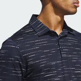 ADIDAS MEN'S ULTIMATE MESH PRINT GOLF POLO SHIRT - COLLEGIATE NAVY