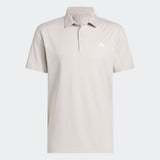 ADIDAS MENS PERFORMANCE TEXTURED GOLF POLO SHIRT - WHITE/WONALU