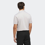 ADIDAS MENS PERFORMANCE TEXTURED GOLF POLO SHIRT - WHITE/WONALU