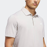 ADIDAS MENS PERFORMANCE TEXTURED GOLF POLO SHIRT - WHITE/WONALU