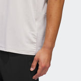 ADIDAS MENS PERFORMANCE TEXTURED GOLF POLO SHIRT - WHITE/WONALU