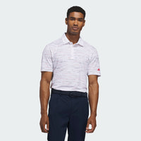 ADIDAS MEN'S ULTIMATE MESH PRINT GOLF POLO SHIRT COLLEGIATE RED