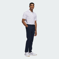 ADIDAS MEN'S ULTIMATE MESH PRINT GOLF POLO SHIRT COLLEGIATE RED