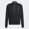 ADIDAS MENS GOLF LIGHTWEIGHT 1/4 ZIP TOP - BLACK