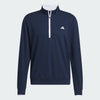 ADIDAS MENS GOLF LIGHTWEIGHT 1/4 ZIP TOP - COLLEGIATE NAVY